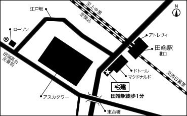 田端の不動産会社「宅建」の所在地